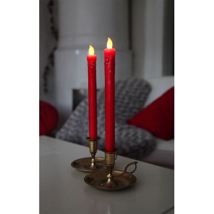 Eglo 411505 - Lot de 2 bougies LED PRESSE LED/1xAAA rouge
