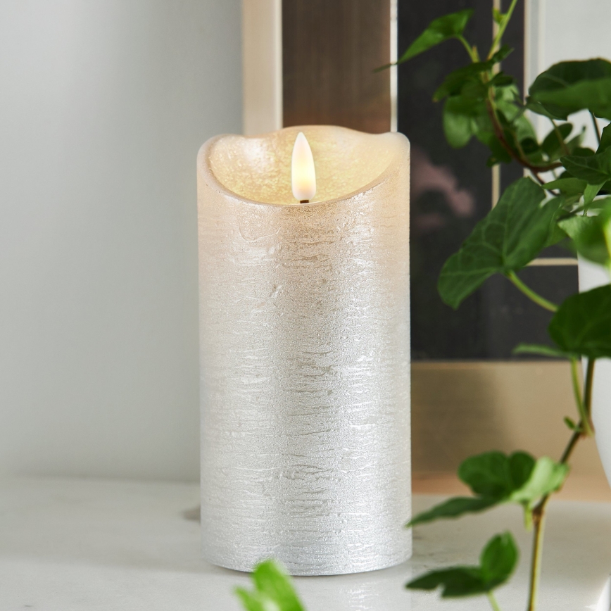 Eglo 411514 - LED kerstdecoratie FLAMME LED/0,03W/2xAA zilverkleurig