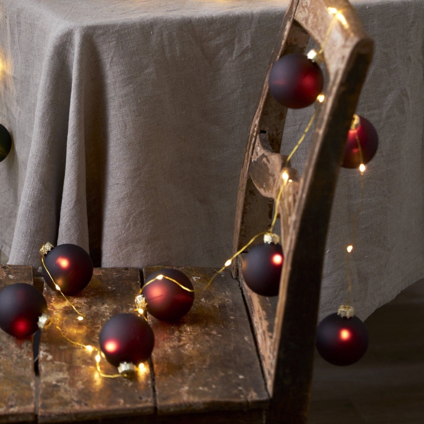 Eglo 411559 - Kerst lichtsnoer BLISS 22xLED/3xAA 2,6m warm wit