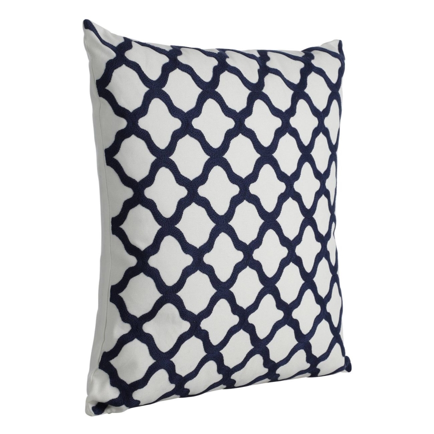 Eglo - Decoratief kussen 45x45 cm wit/blauw