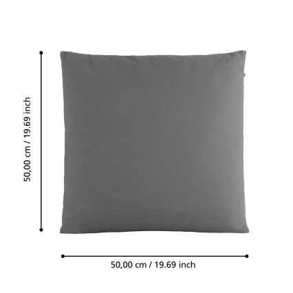 Eglo 420028 - Decoratief sierkussen ILES 50x50 cm grijs