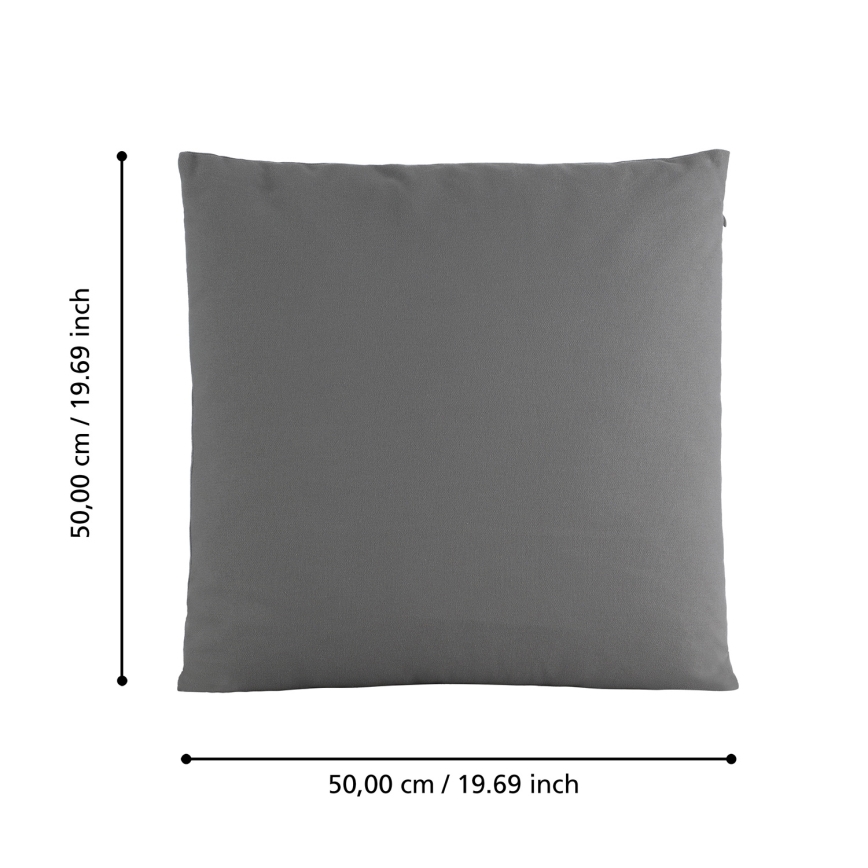 Eglo 420028 - Decoratief sierkussen ILES 50x50 cm grijs