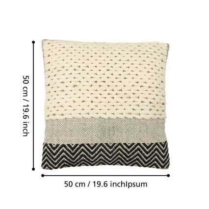 Eglo 420049 - Sierkussen CHEVERY 50x50 cm crème/zwart
