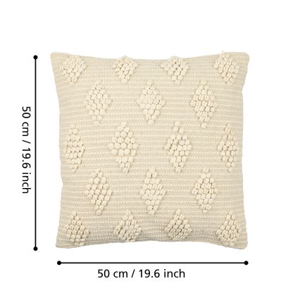 Eglo 420051 - Decoratief sierkussen CHEVERY 50 x 50 cm beige