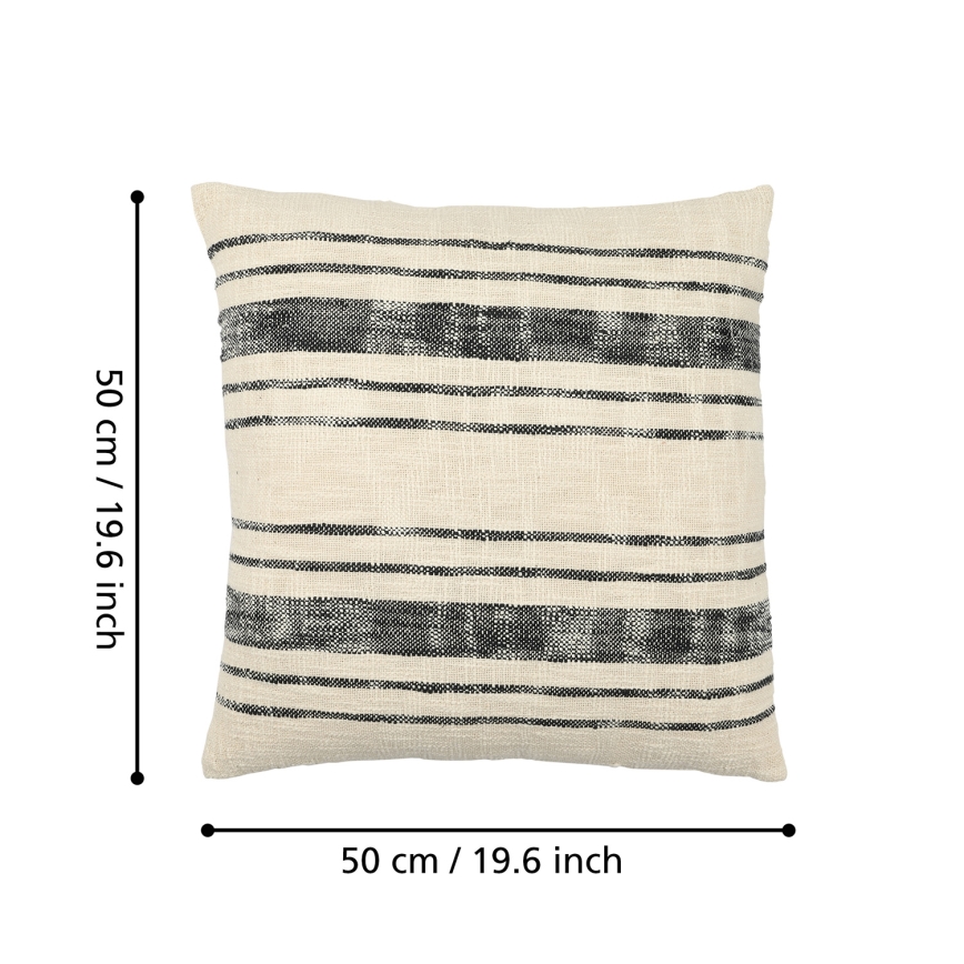 Eglo 420052 - Decoratief sierkussen CHEVERY 50x50 cm crème/zwart