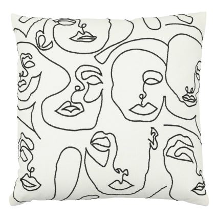 Eglo - Decoratief kussen 45x45 cm wit/zwart
