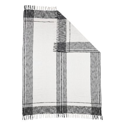 Eglo 420063 - Couvre-lit CHEVERY 170x130 cm blanc/gris