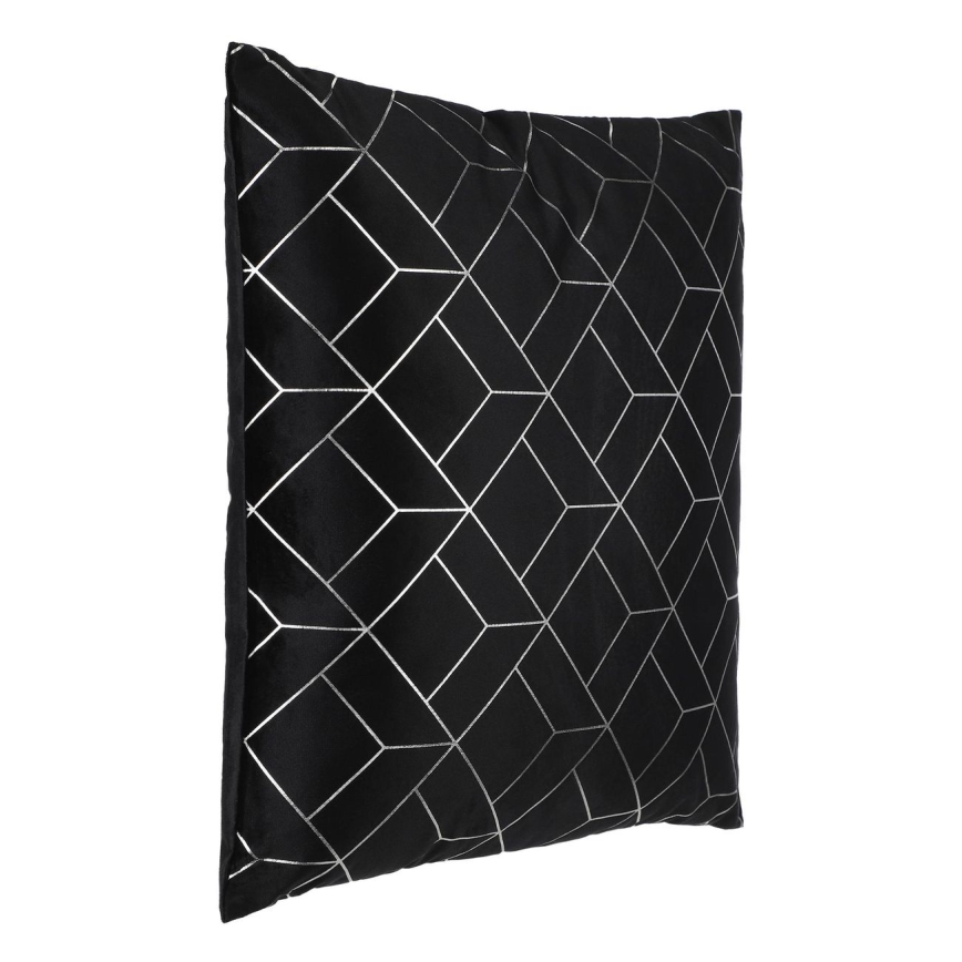 Eglo - Decoratief kussen 45x45 cm zwart/zilver