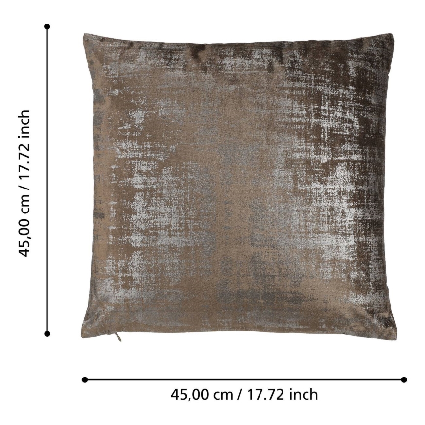 Eglo - Decoratief kussen 45x45 cm bruin