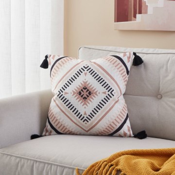 Eglo 420079 - Decoratief sierkussen CHEVERY 45x45 cm beige/zwart