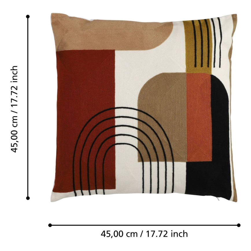 Eglo - Decoratief kussen 45x45 cm kleurrijk