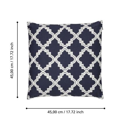 Eglo 420096 - Sierkussen BERHALA 45x45 cm blauw/wit