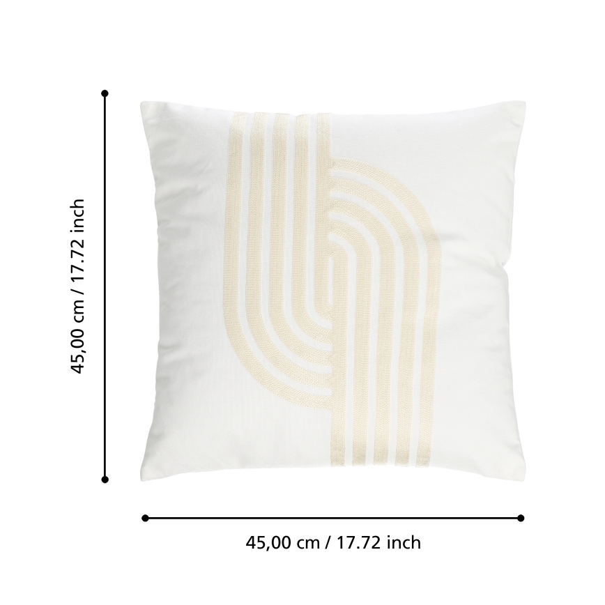 Eglo 420241 - Coussin décoratif BERHALA 45x45 cm blanc/beige