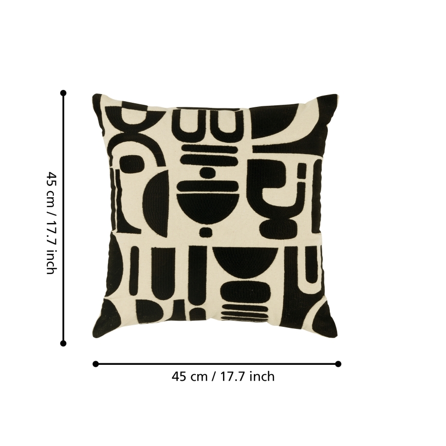 Eglo 420307 - Coussin décoratif CHEVERY 45x45 cm crème/noir