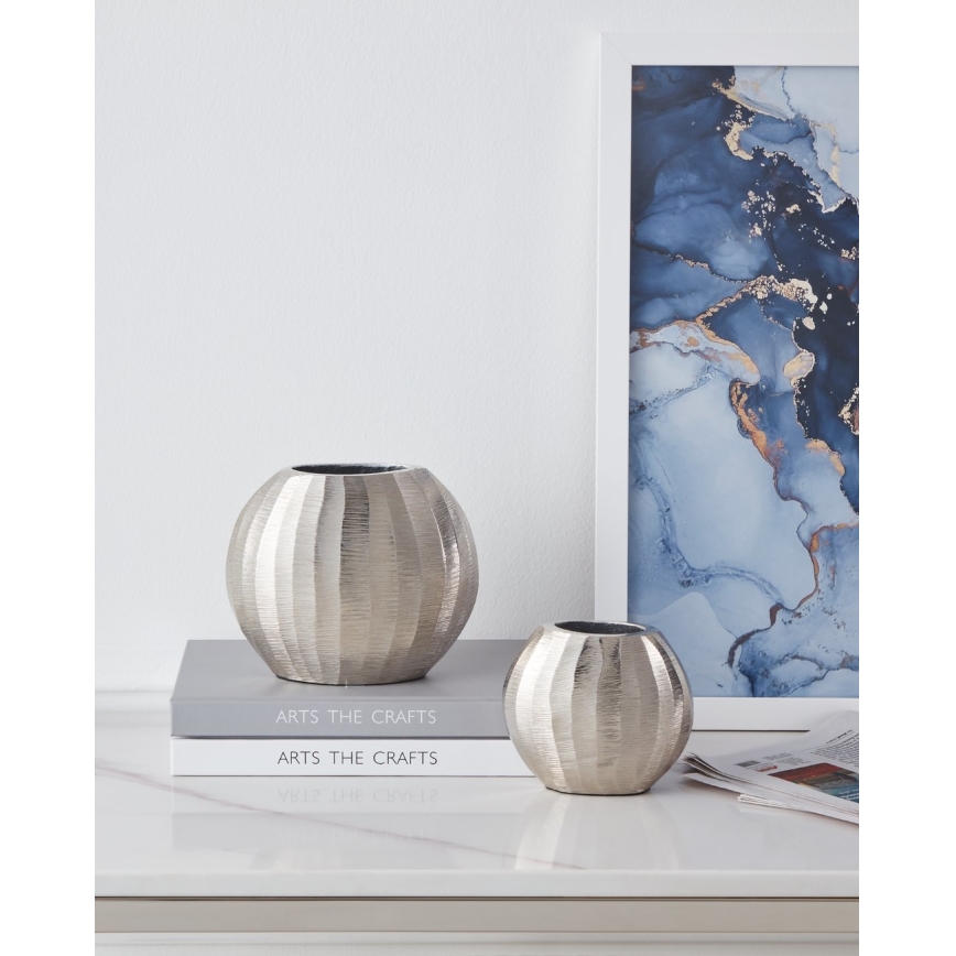 Eglo - Vase en métal 9,5x11 cm chrome mat