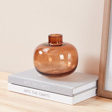 Eglo 421213 - Glazen vaas SIRANANA 11,8x13 cm bruin/rookglas