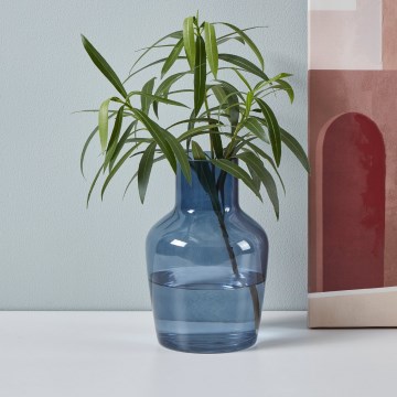 Eglo 421219 - Glazen vaas SIRANANA 22 x 14,5 cm blauw/rookgrijs