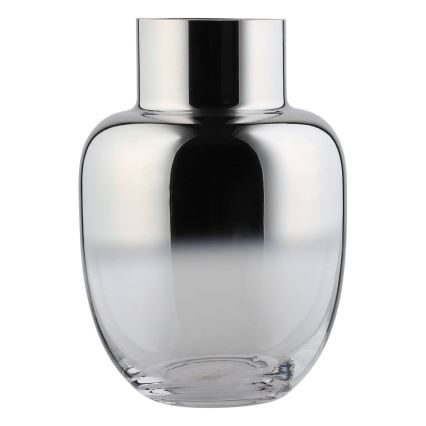 Eglo - Vase en verre 20x14 cm argent