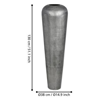 Eglo 421334 - Vase en métal MIYAZAKI 130 x 38 cm gris