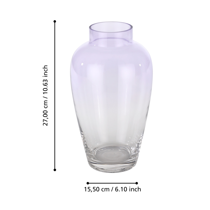 Eglo 421356 - Glazen vaas KENYASI 27x15,5 cm paars