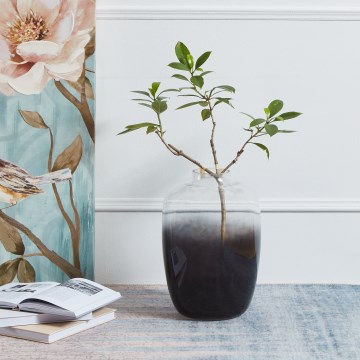 Eglo 421392 - Vase en verre CULASI 35,5x24,5 cm noir/fumé