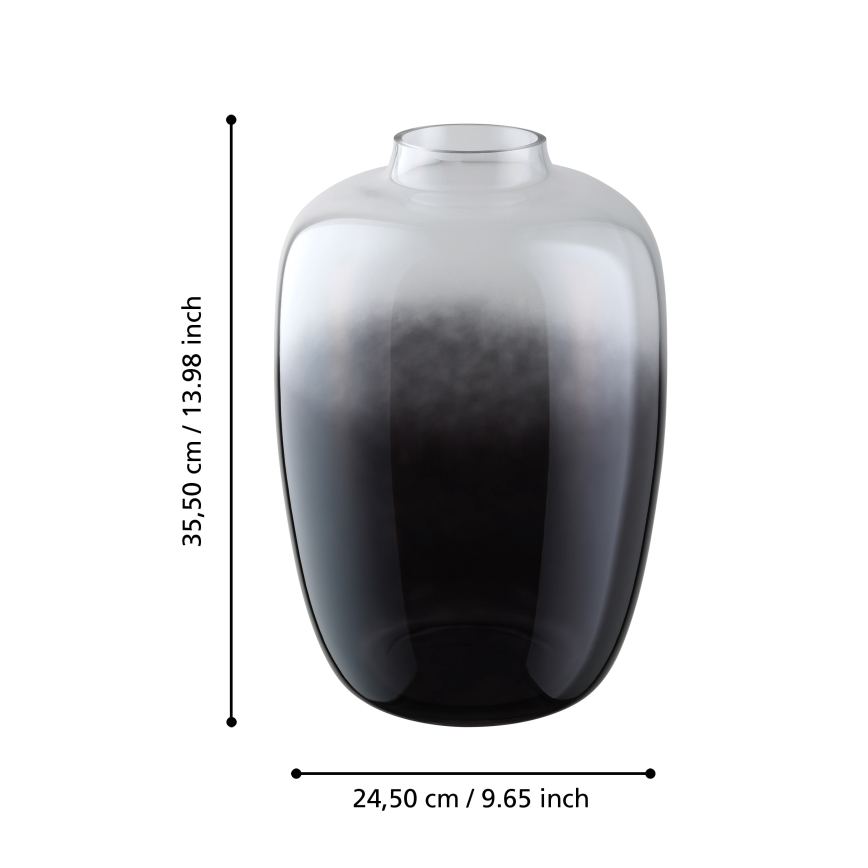 Eglo 421392 - Vase en verre CULASI 35,5x24,5 cm noir/fumé