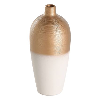 Eglo - Vaas van keramiek 28x15 cm wit/goud