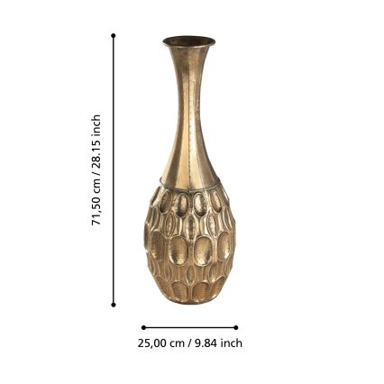 Eglo 421633 - Vase métallique LENGGENG 71,5x25 cm doré
