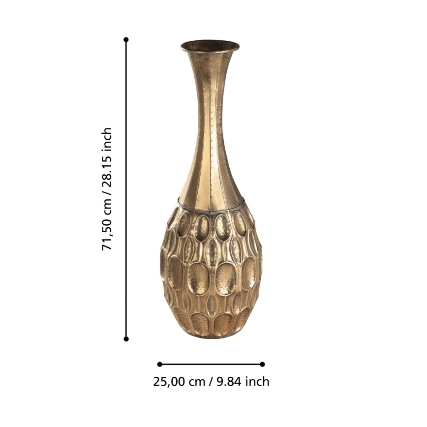 Eglo 421633 - Vase métallique LENGGENG 71,5x25 cm doré