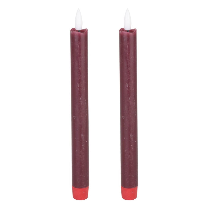 Eglo - SET 2x LED Candle LED/1xAAA 24,5 cm rood