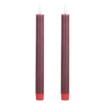 Eglo - SET 2x LED Candle LED/1xAAA 24,5 cm rood
