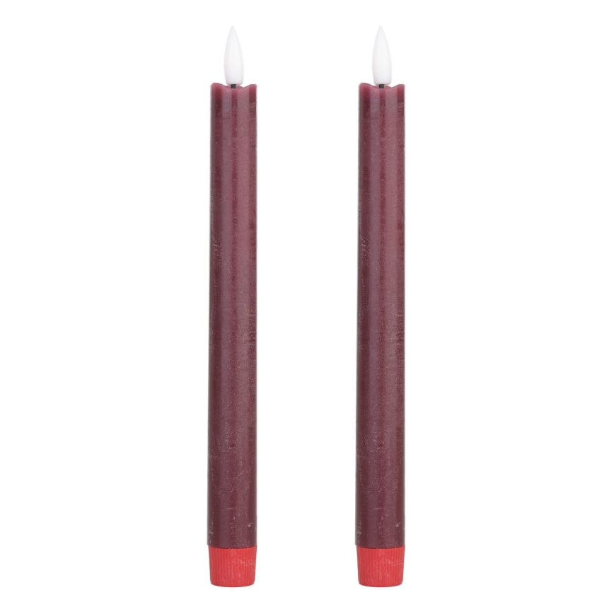 Eglo - SET 2x LED Candle LED/1xAAA 24,5 cm rood