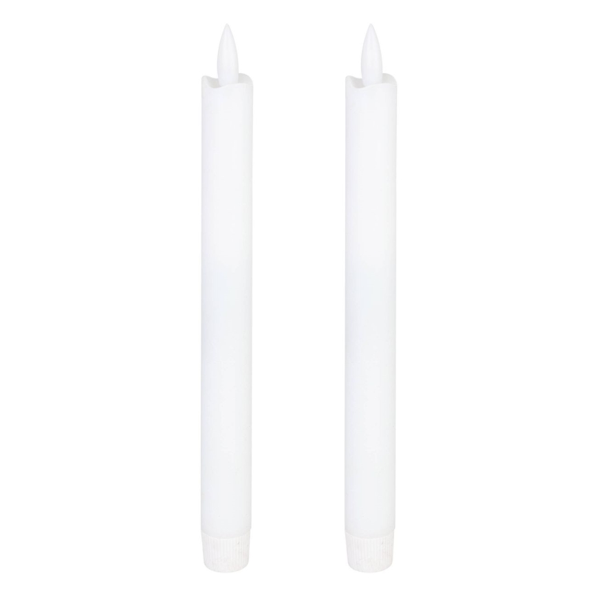 Eglo - LOT DE 2 Bougies LED LED/1xAAA 24,5 cm blanc