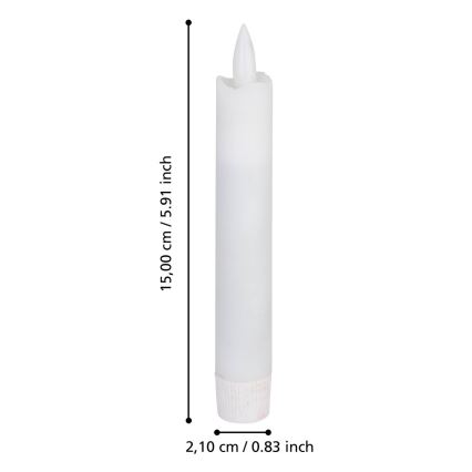 Eglo - SET 2x LED Candle LED/1xAAA 15 cm wit