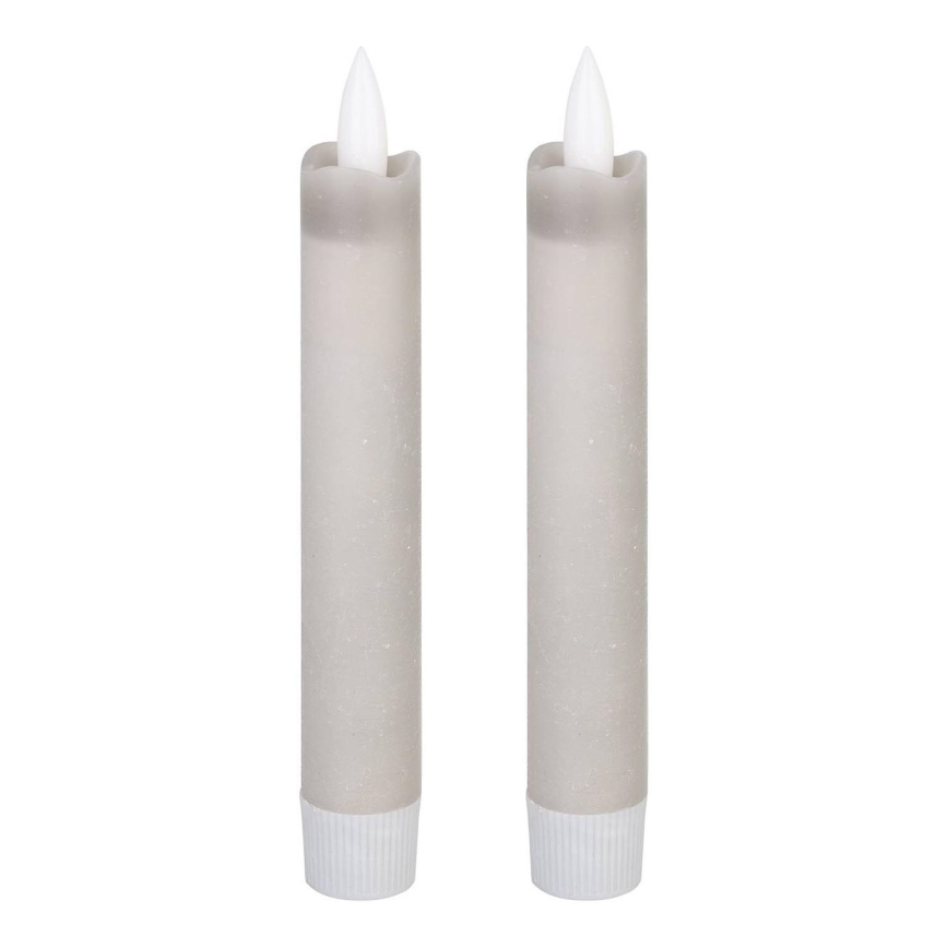 Eglo 422223 - SET 2x LED Candle ANTANABE LED/1xAAA 15 cm grijs