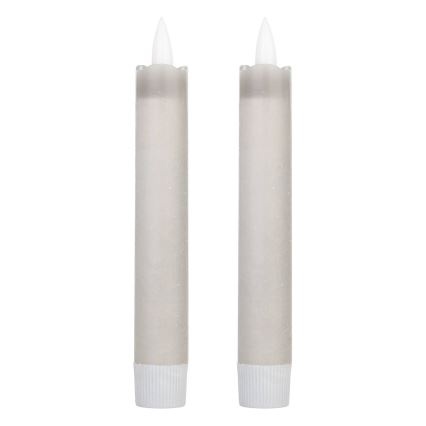 Eglo 422223 - SET 2x LED Candle ANTANABE LED/1xAAA 15 cm grijs
