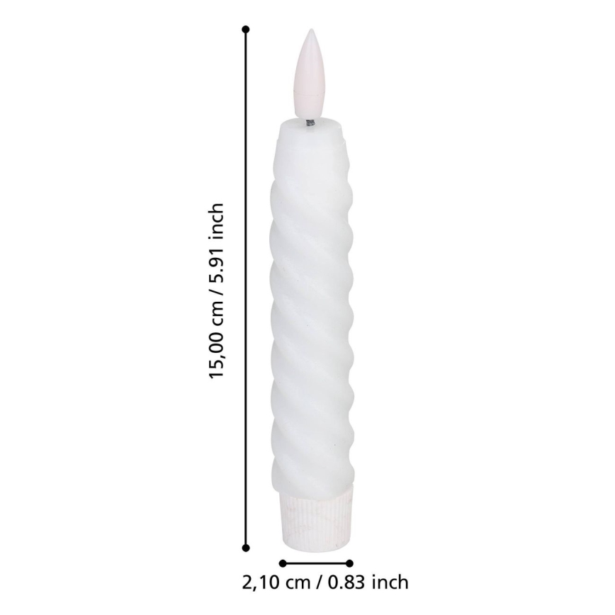 Eglo - SET 2x LED Candle LED/1xAAA 15 cm wit