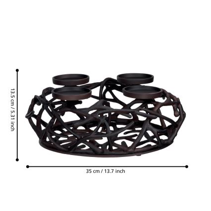 Eglo 422731 - Kaarsenhouder OROQUIETA 13,5x35 cm bruin