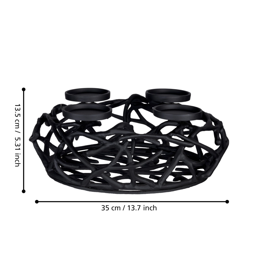 Eglo 422732 - Kandelaar OROQUIETA 13,5x35 cm zwart