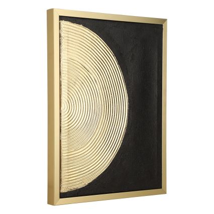Eglo - LOT 2x Peinture sur toile 43x33 cm noir/doré