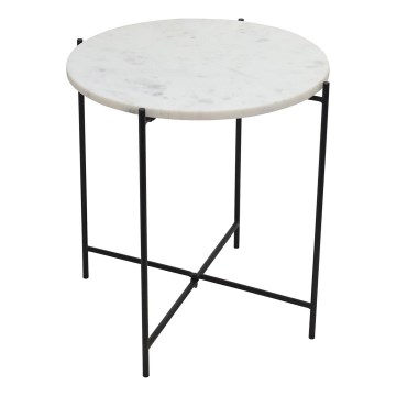Eglo 424001 - Bijzettafel TOWADA 44 cm, marmerdecor/zwart