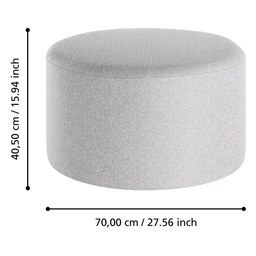 Eglo - LOT 2x Tabouret d. 45,5/70 cm gris