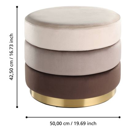 Eglo - Kruk 42,5x50 cm bruin/goud