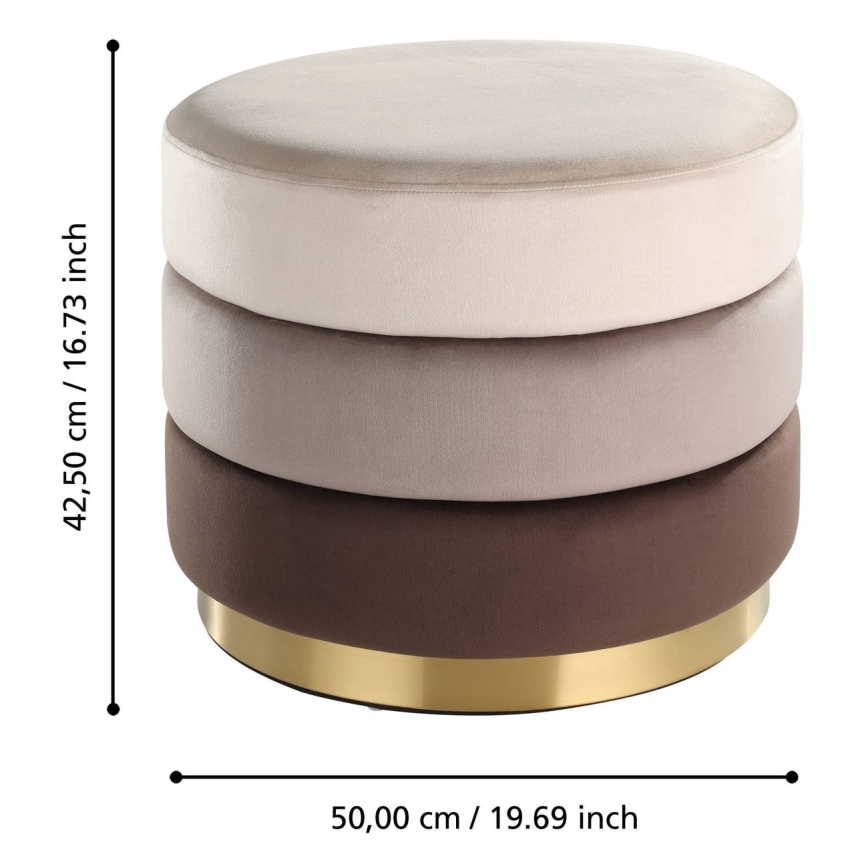 Eglo - Kruk 42,5x50 cm bruin/goud