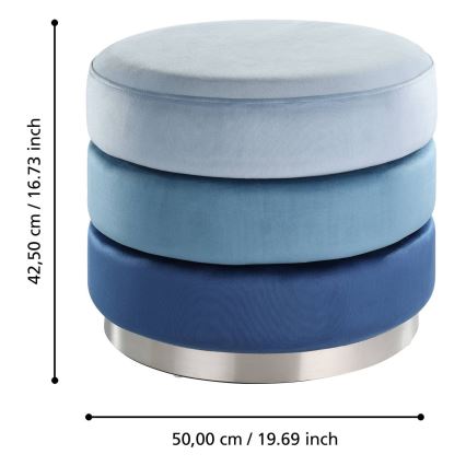 Eglo - Kruk 42,5x50 cm blauw/chroom