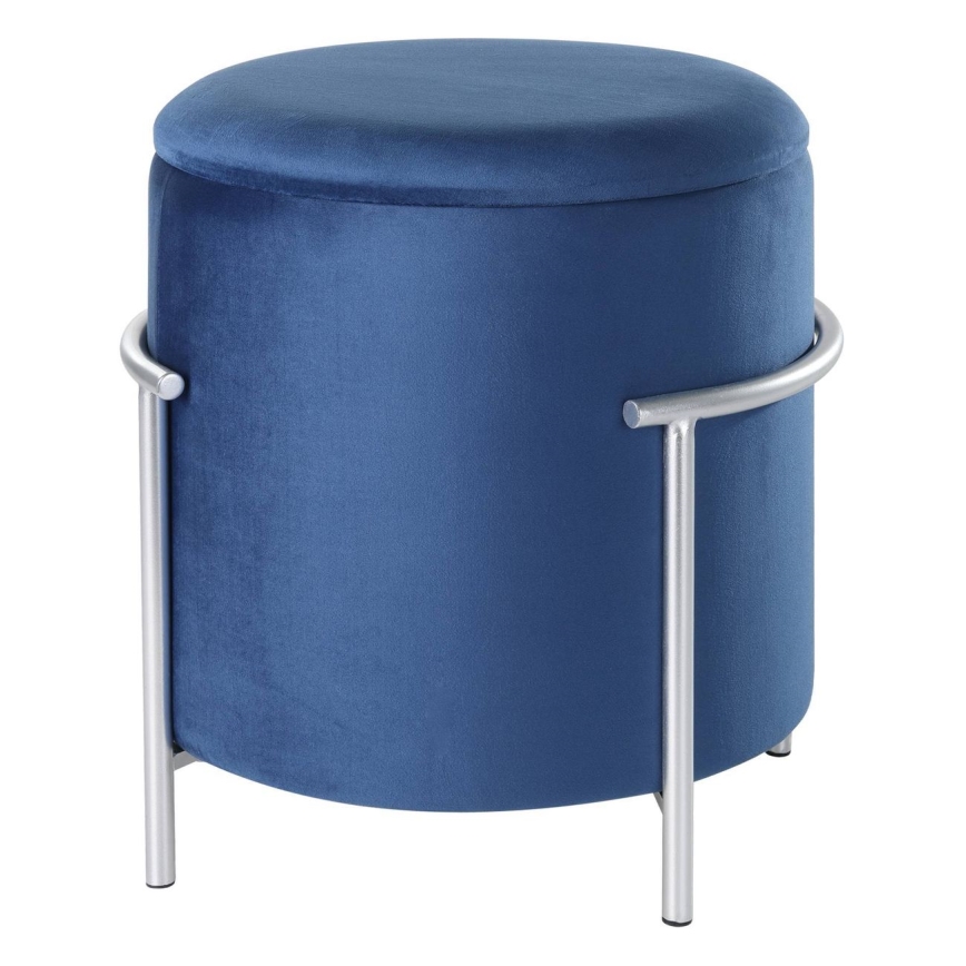 Eglo - Tabouret 46x41 cm bleu/chrome