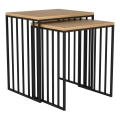 Eglo 424143 - Lot de 2 tables d'appoint TOZAWA, marron/noir