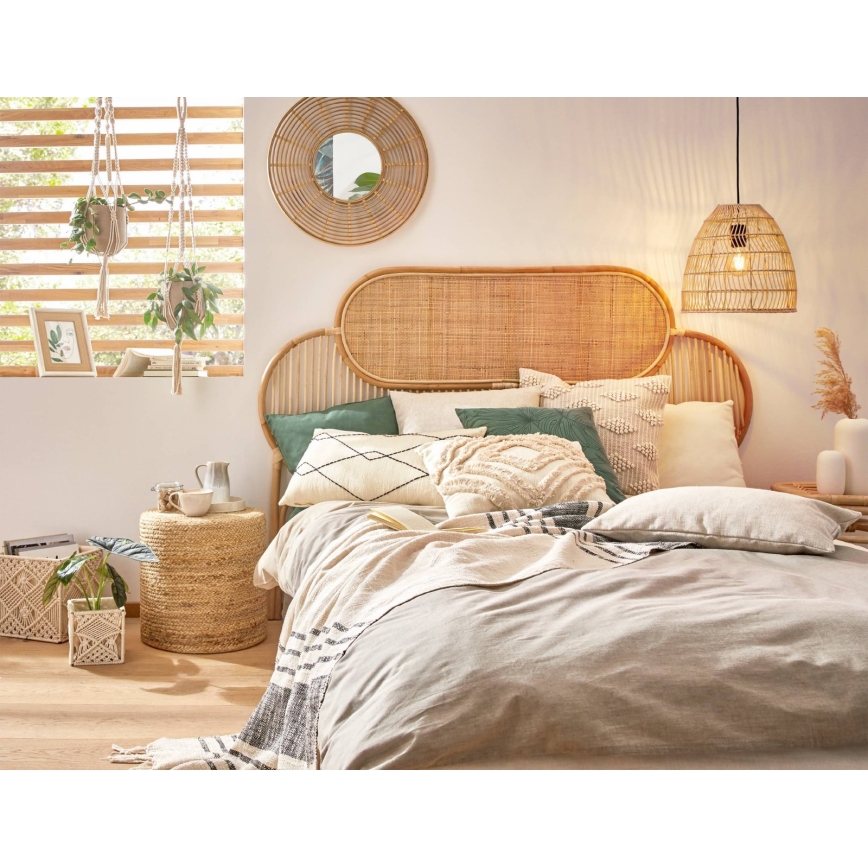 Eglo - muur spiegel diameter 55 cm bamboe