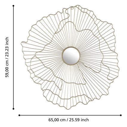 Eglo - Miroir mural 59x65 cm doré
