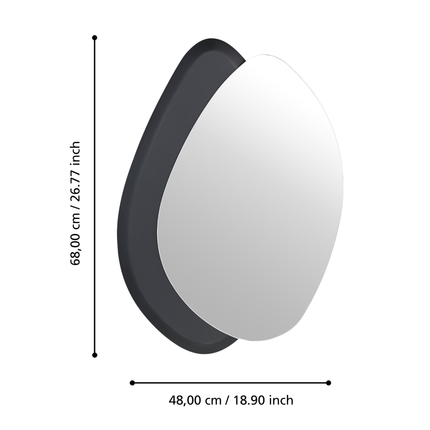 Eglo 425051 - Miroir mural LIOMA 68x48 cm sapin/noir